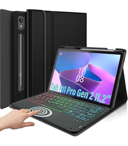 Amazon.com: QYiiD Backlit Touchpad Keyboard Case for Lenovo Tab